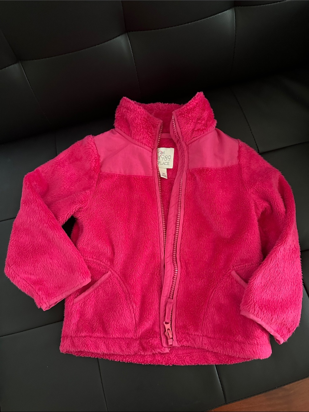 The Children's Place Hot Pink Fleece Puffer Jacket